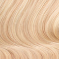 Celestial Beach Blonde clip in hair extensions color swatch showing blended blonde tones