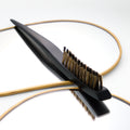 The Serene Sectioning Comb from Seventh Heaven, designed to create clean, precise partings for flawless clip-in hair extension application.