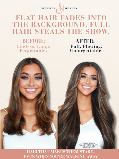 {{ product.title }} in {{ product.options.color }} - Clip-In Hair Extensions | Seventh Heaven.