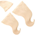 Divine Pearl Blonde 20 inch mini clip-in hair extensions by 7th Heaven featuring long, seamless pearl blonde hair pieces