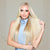 Front view of 20 inch Celestial Beach Blonde clip in hair extensions with smooth blend and shine