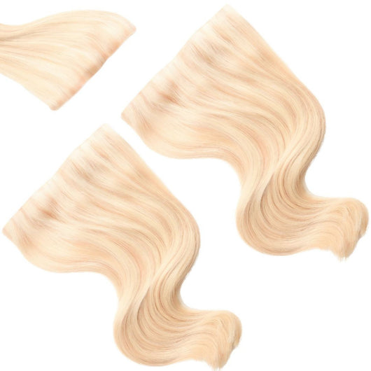 20 inch Celestial Beach Blonde mini clip in hair extensions designed for added length and natural blend