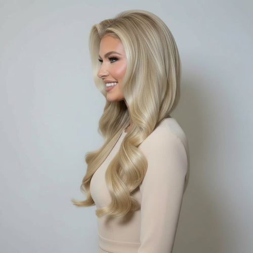 Rooted Creamy Beach Blonde Clip-Ins