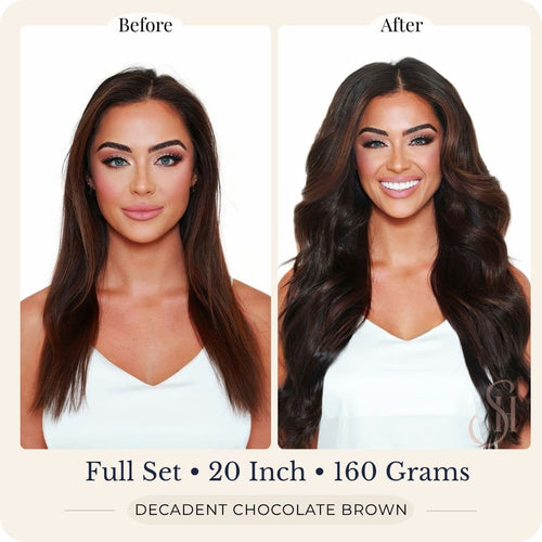 Decadent Chocolate Brown Clip-In Hair Extensions